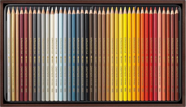 Produktbild Caran d'Ache Supracolor Aquarelle Holzkoffer (Mehrfarbig, 80 x)