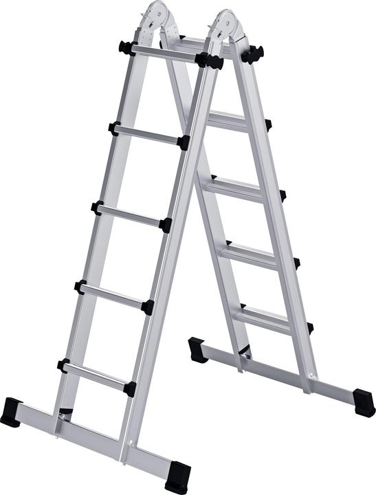 Produktbild Munk Teleskopleiter 4-teilig mit Traverse 4x5 Sprossen (Teleskopleiter, 3 cm)