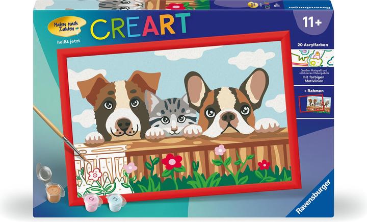 Produktbild Ravensburger CreArt - Malen nach Zahlen 23855 - Katzen und Hunde - ab 11 Jahren