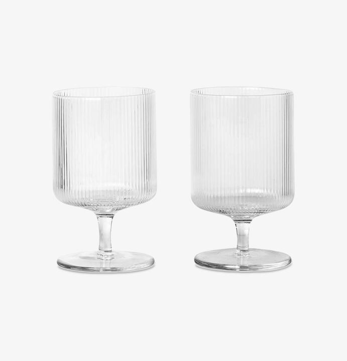 Immagine prodotto Ferm Living Ondulazione (27 cl, 2 Occhiali, Bicchieri da vino bianco, Bicchieri da vino rosso)