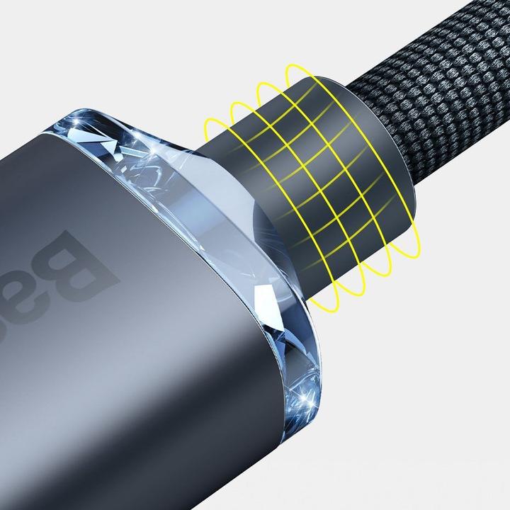 Actual product image Baseus Crystal Shine Series Fast Charging Data Cable Type-C to iP 20W 1.2m Purple (1.20 m, USB 2.0)