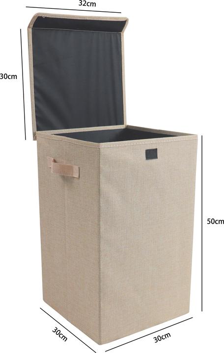 Produktbild VCM Wäschekorb Wäschebox Stoffbox mit Deckel Dreso M