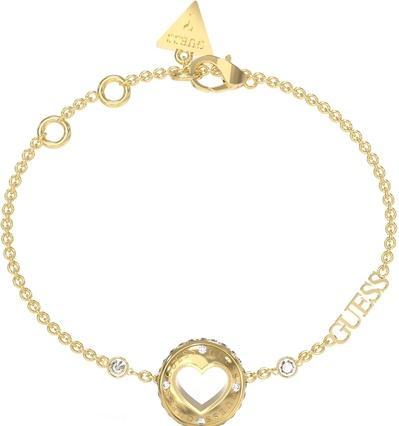 Immagine prodotto Guess Delicato bracciale Rolling Hearts placcato oro JUBB03344JWYG - Dimensioni: 14,5 - 18,5 cm - S (14.60 cm, Acciaio inossidabile)
