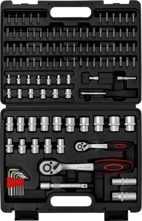 Actual product image BGS Socket Set Super Lock 6.3 mm (1/4") / 12.5 mm (1/2") Drive 115 pcs. (1/4")