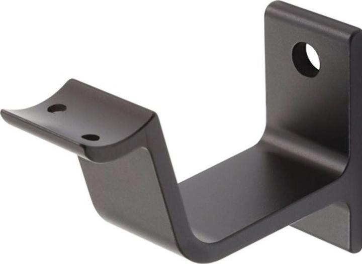 Immagine prodotto Hermeta Supporto per corrimano 3553 Supporto curvo in alluminio anodizzato nero
