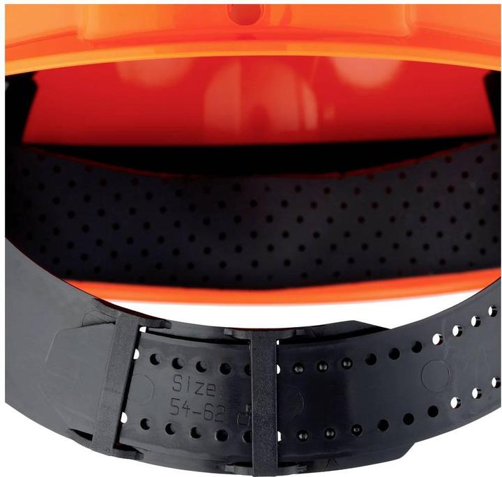 Actual product image 3M Peltor Uvicator G3000 Safety Helmet, ABS, Orange, Lined, Ventilated (54 - 62 cm)