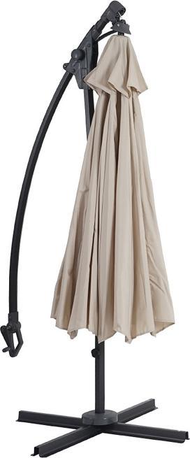 Actual product image Swisshandel24 Deluxe Traffic Light Umbrella, Parasol, Ø 3m cream-white with stand - 19612