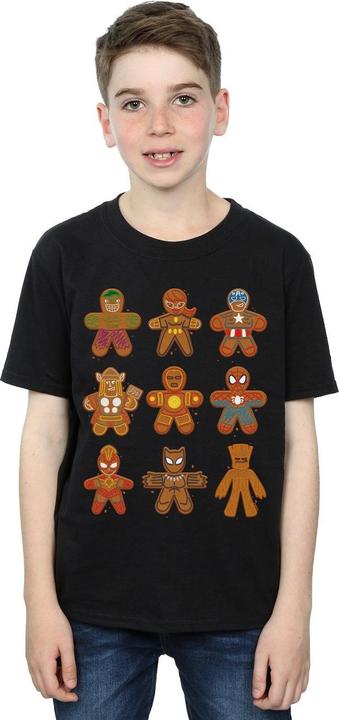 Actual product image Boys Avengers Christmas Gingerbread T-Shirt (152, 158)