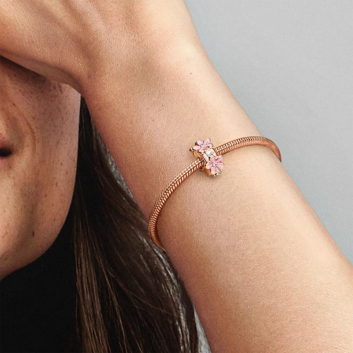 Image du produit Pandora Fleur Daisy (Métal, plaqué or rose, Émail)