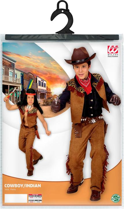 Immagine prodotto Widmann COWBOY / INDIANER (gilet, pantaloni), 140 cm / 8-10 anni (140)