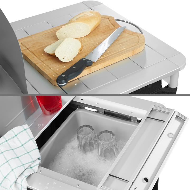 Actual product image tectake Camping Kitchen 116x52x107cm