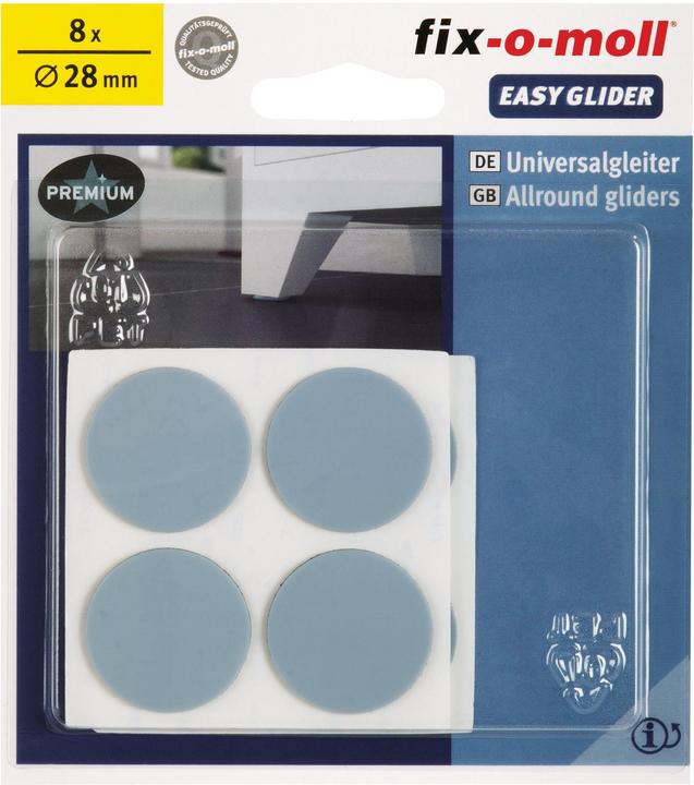 Actual product image Fix-o-moll Universal glider 1.5 mm / Ø 28 mm 8 x (Universal glider, 8 Piece)