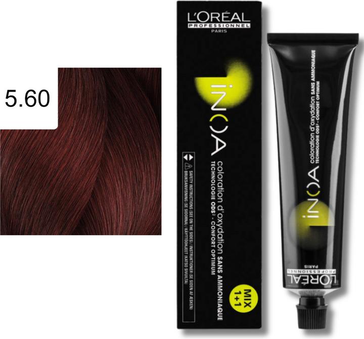 Produktbild L'Oréal Professionnel Inoa Haarfarbe (5.60 Hellbraun Intensiv Rot)
