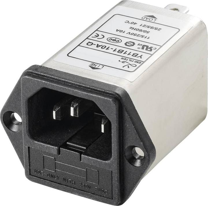 Produktbild Tru Components TC-10101436 Netzfilter mit Kaltgerätebuchse 250 V/AC 10 A 0.3 mH