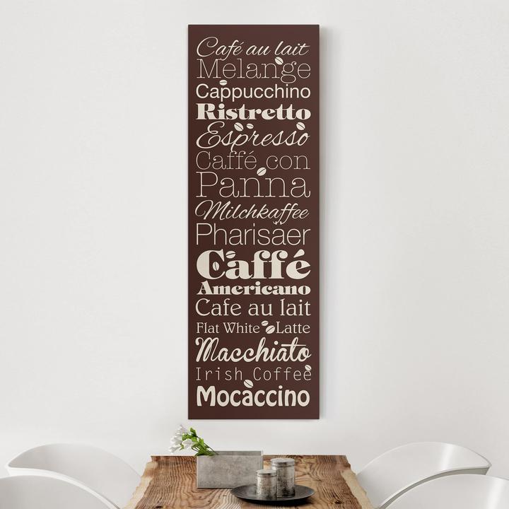 Actual product image Bilderwelten Coffee specialties brown (30 x 90 cm)