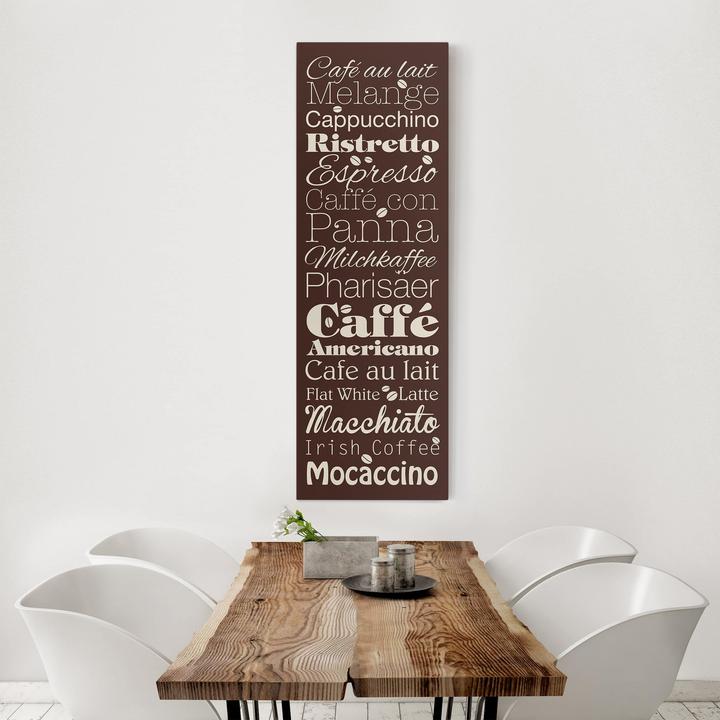 Actual product image Bilderwelten Coffee specialties brown (30 x 90 cm)