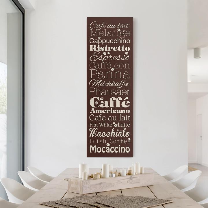 Actual product image Bilderwelten Coffee specialties brown (30 x 90 cm)