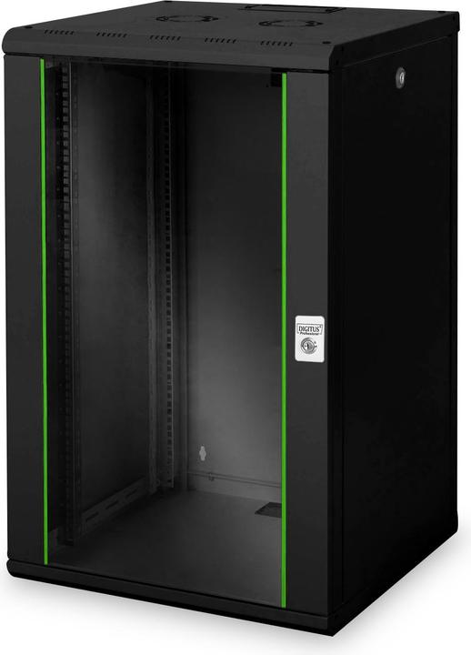Actual product image Digitus 20U wall mounted enclosure 998x600x600mm colour black RAL 9005 (20 RU, 19 inch rack)
