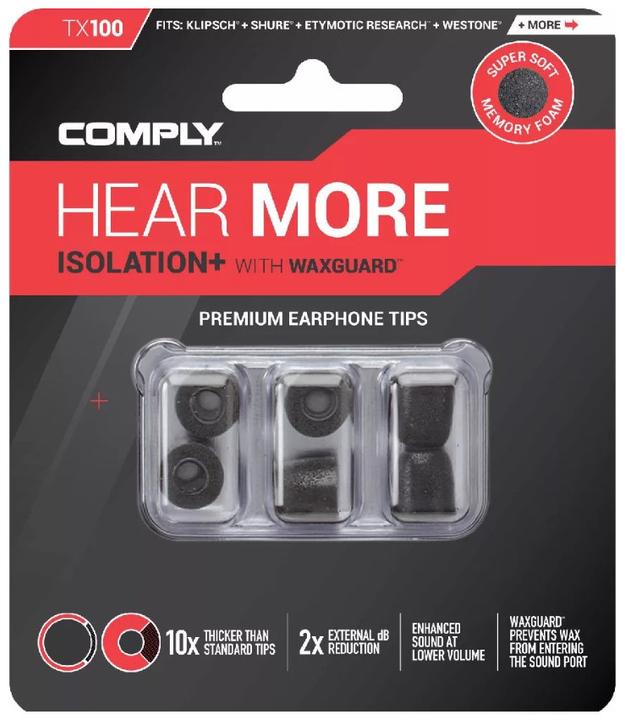 Actual product image Comply Isolation Tx-100