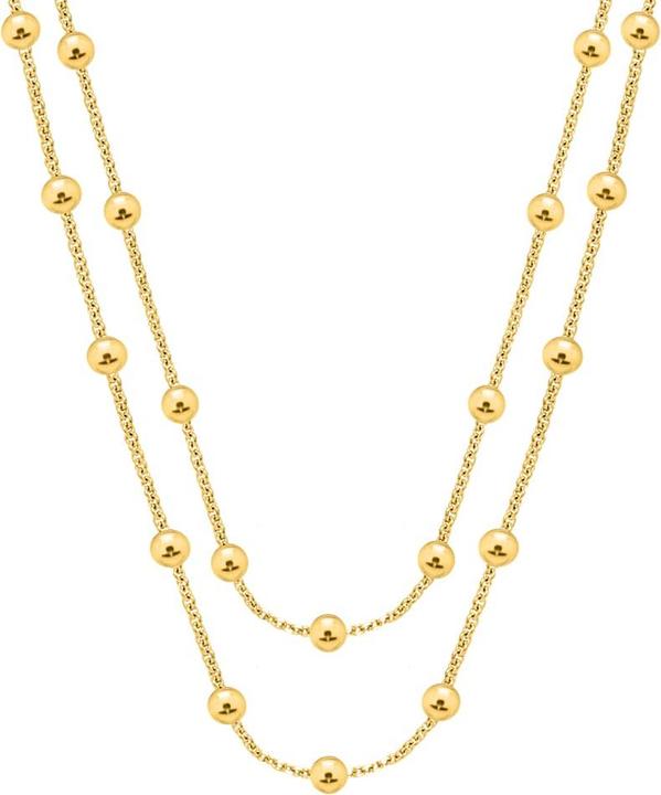 Immagine prodotto Candy Collana Nima, argento 925, placcata oro (Argento 925, Placcato oro 18k, 70 cm)
