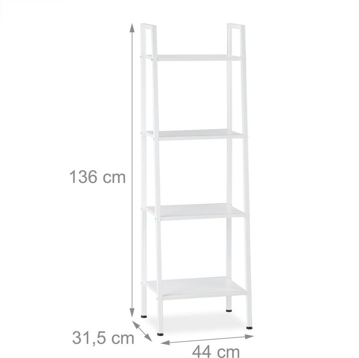 Actual product image Relaxdays Bookcase with 4 Shelves (44 x 31.5 x 136 cm)