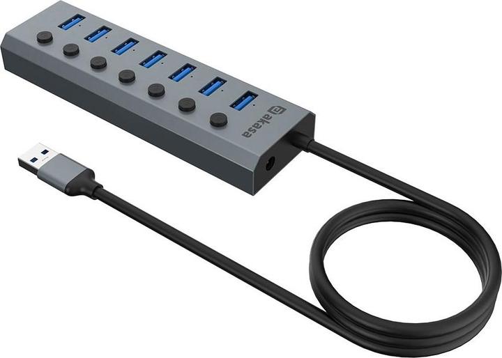 Actual product image Akasa Connect 7 IPS - USB Hub (USB-C, 7 Ports)