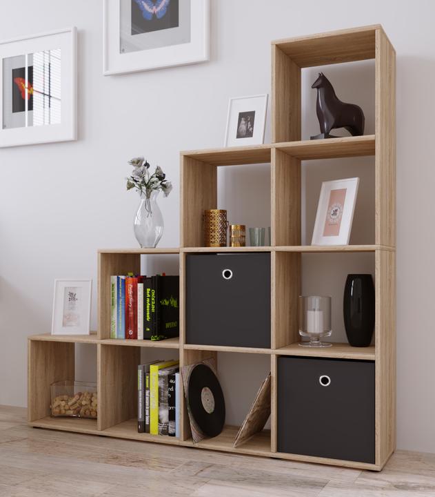 Produktbild VCM Holz Stand Treppenregal 10 Fächer Napoli (143 x 29 x 139 cm)
