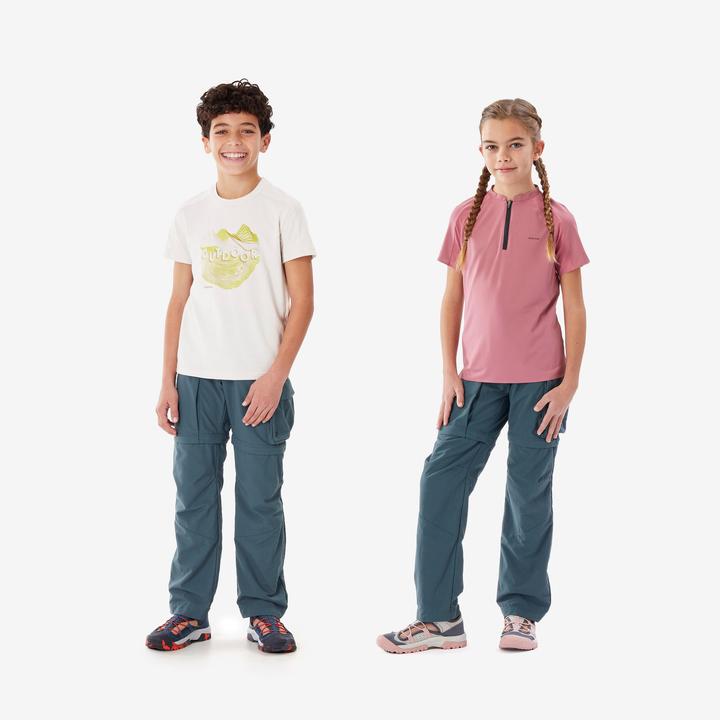 Actual product image Quechua Zip-Off-Hose Kinder Gr. 123–172 Wandern - MH500 blau (140)