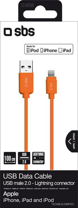 Actual product image SBS Data cable USB 2.0 to Apple Lightning (1 m, USB 2.0)