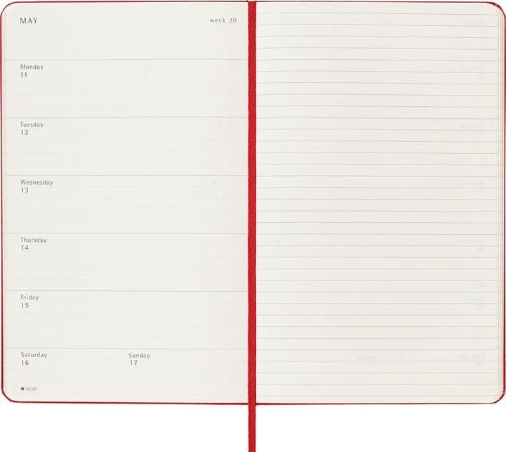 Image du produit Moleskine Agenda scolaire Hard Cover Weekly Notebook (13 x 21 cm, Anglais)
