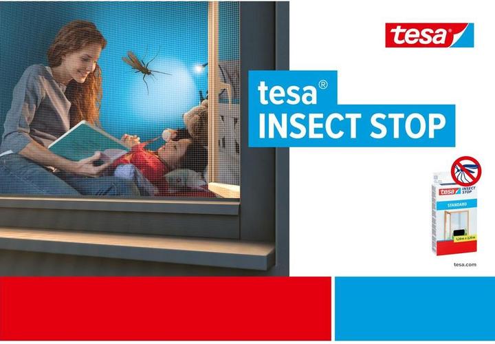 Actual product image tesa Insect screen STANDARD slatted door, curtain with Velcro fastener, without drilling (120 x 250 cm)