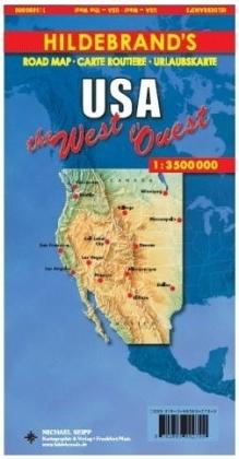 Immagine prodotto USA West 1 : 3 500 000. Mappa delle vacanze di Hildebrand