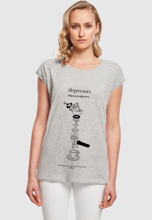 Actual product image Mister Tee MisterTee Ladies Depresso Extended Shoulder Tee - 174691 (L)