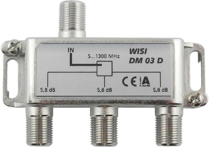 Produktbild WISI 75107 Kabelspalter oder -kombinator Kabelsplitter Silber (Verteiler)
