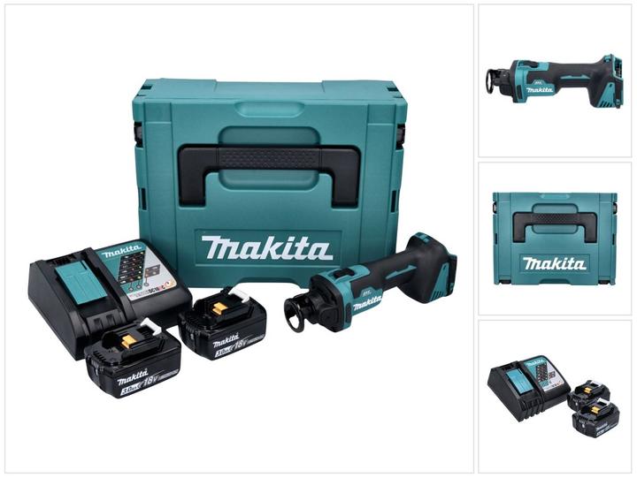 Immagine prodotto Makita DCO 181 RFJ Battery Rotary Cutter 18 V 32000 rpm Brushless + 2x Batteria 3.0 Ah + Caricabatterie