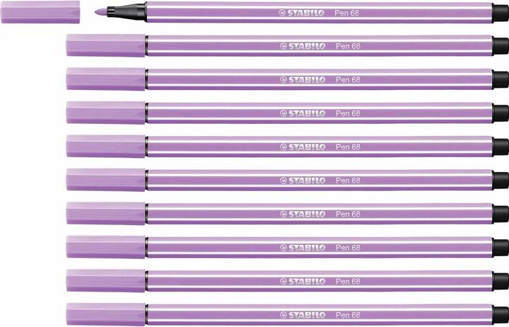 Produktbild STABILO Premium-Filzstift - Pen 68 - 10er Pack - flieder (Lila, 10 x)