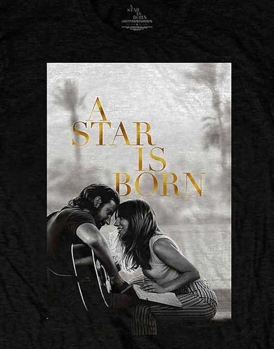 Actual product image A Star Is Born Unisex Adult Jack & Ally Movie Poster Cotton T-Shirt (L)