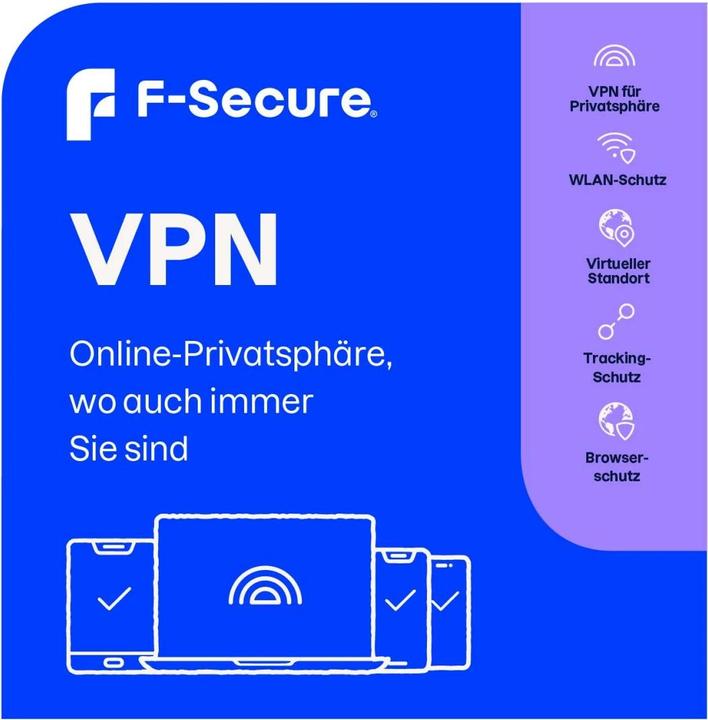 Actual product image F-Secure VPN 1 year/3 devices Download (3 User, 3 Devices/Users, 12 months)