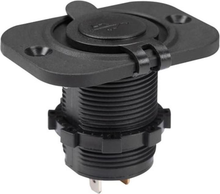 Actual product image Velleman FLUSH MOUNT USB CAR CHARGER (12-24 VDC IN,2 x 5 V OUT)