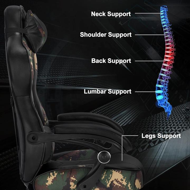 Actual product image Woltu Camouflage faux leather