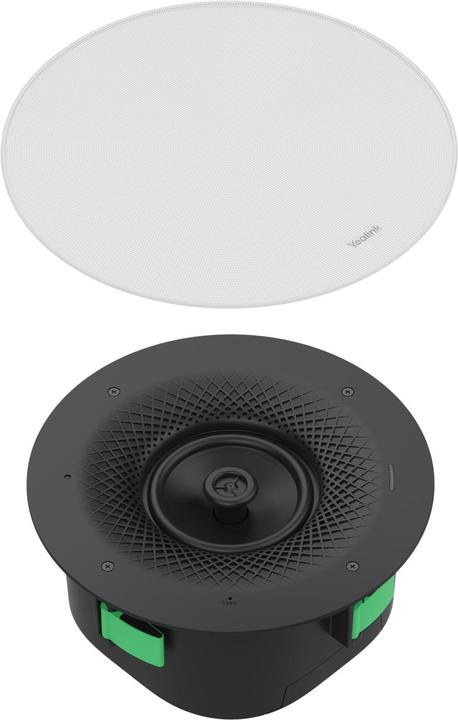 Actual product image Yealink Dante Ceiling Speaker / 1 x CS10-D / 1x White Mesh Cover / 1 x Ceilling Tile Bridge / 1 x...