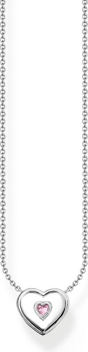 Produktbild Thomas Sabo Kette Herz mit pinkem Stein silber (925er Silber, Emaille, 40 - 45 cm)