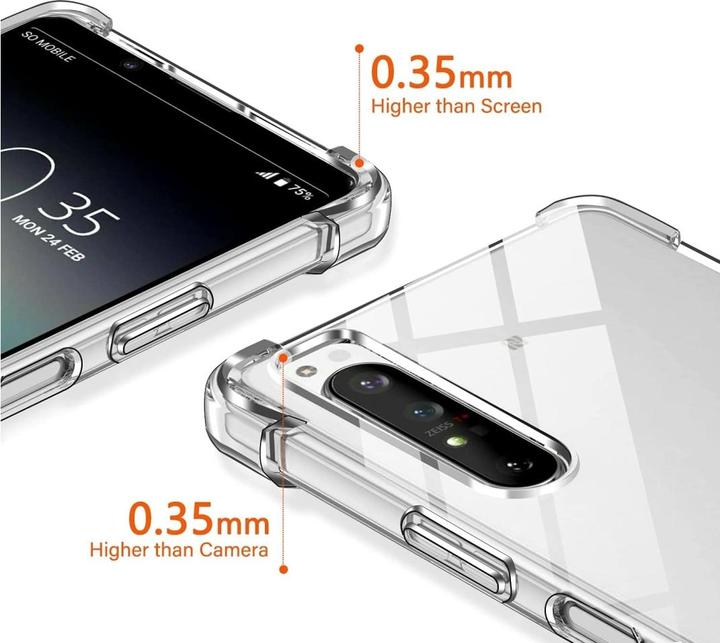 Actual product image Screenguard Sony Xperia 1 II Cover Crystal Soft Airbag Bumper (Sony Xperia 1 II)