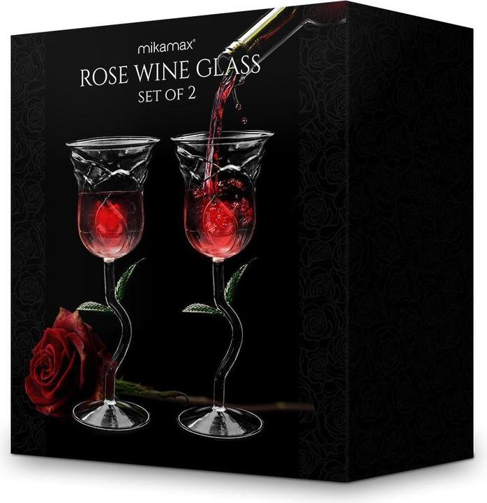 Image du produit Mikamax Set de verres à vin rose (20 cl, 2 Verres, Verres à vin rouge)