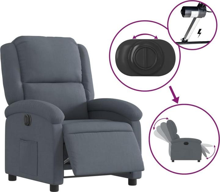 Image du produit VidaXL Fauteuil relax électrique velours