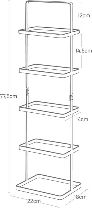Actual product image Yamazaki TOWER high shoe rack (22 x 18 x 77.5 cm)