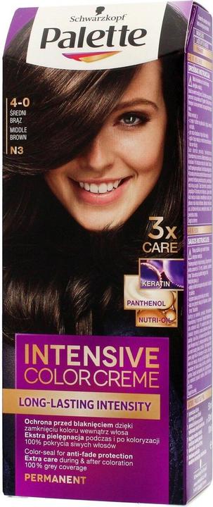 Palette Intensive Color Creme Hair Colorant Hair Dye In Cremation N3 Middle Brown (N3 Mittelbraun)
