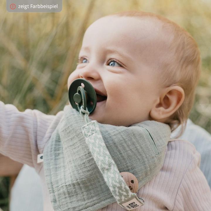 Actual product image Bibs Braided dummy chain, Cloud/ Iron (1 x)