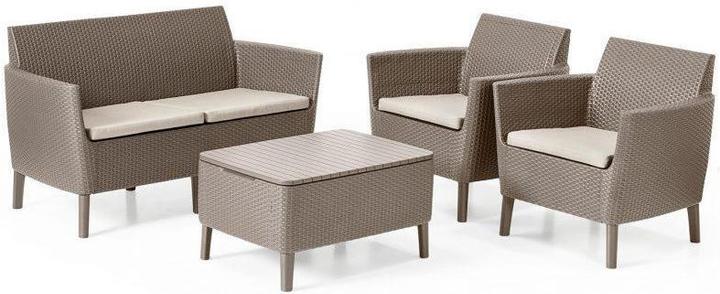 Actual product image Allibert Loungeset Salemo cappuccino, 4 seats