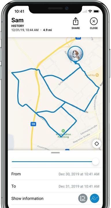 Actual product image Tractive Dog 4 GPS Tracker for Dogs (One size, Dog, General)